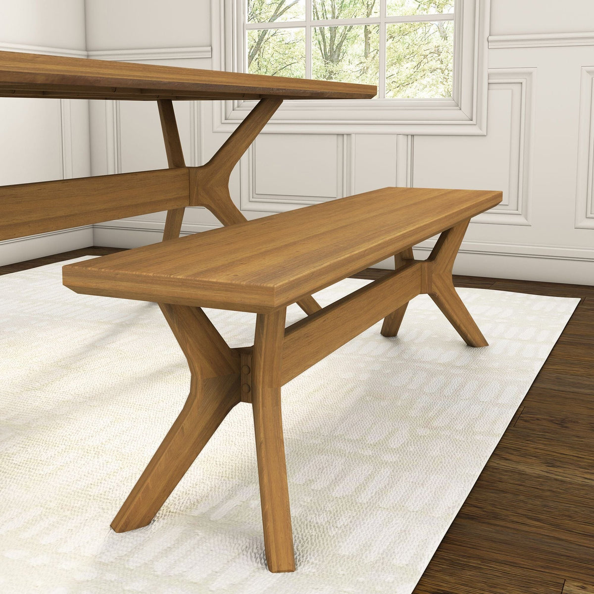 Dining Bench, Verso 60" for Dining Tables, Family Meals and Kitchen Seating, 2 Sizes and 5 Colors image 1