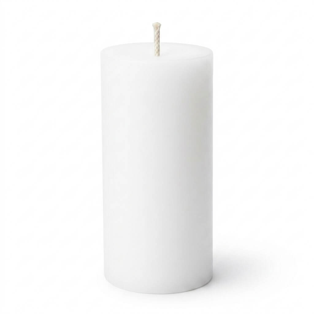 Pillar Candle, 3"x9" White, Cotton Wicks, Hand-Poured Wax, Unscented Wax for Home Candle Displays and Table Centerpieces image 1