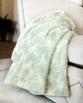 Cozy Throw Blanket, Bows Mint for Sofas, Beds and Relaxing at Home, 5 Size Options, Designed for Everyday Home Use image 1