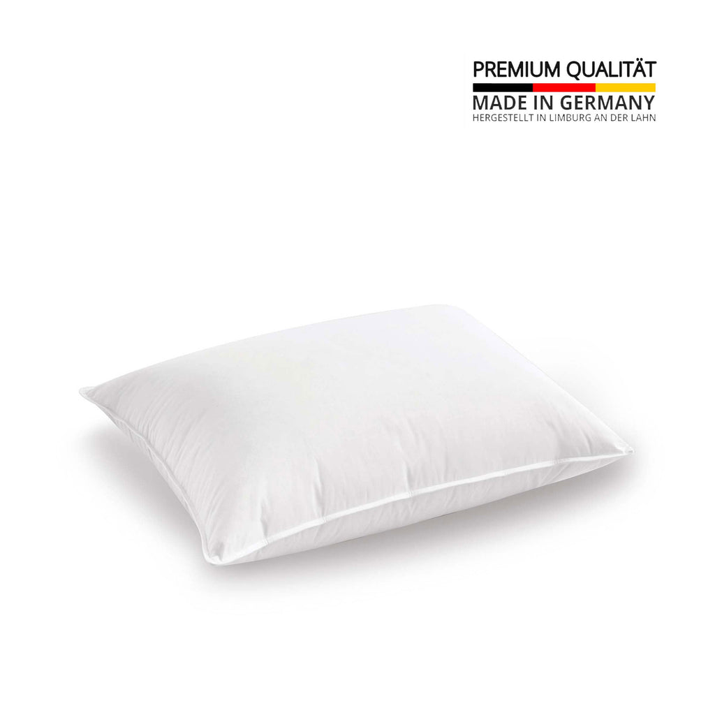 Bed Pillow, Made in Germany European Down, Lightweight Design, Breathable Construction for Sleeping, Reading and Bedroom Comfort image 1