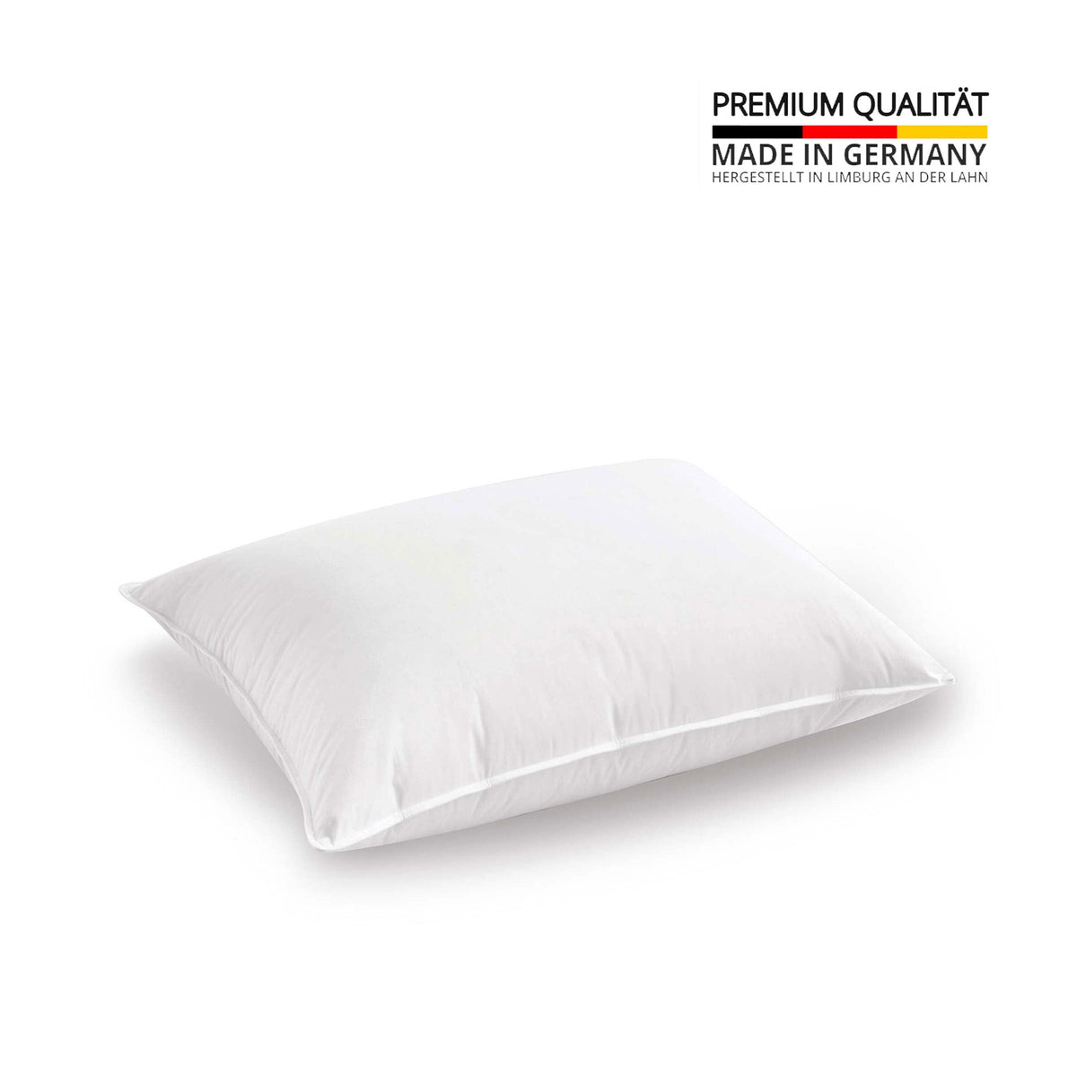 Bed Pillow, Made in Germany European Down, Lightweight Design, Breathable Construction for Sleeping, Reading and Bedroom Comfort image 1