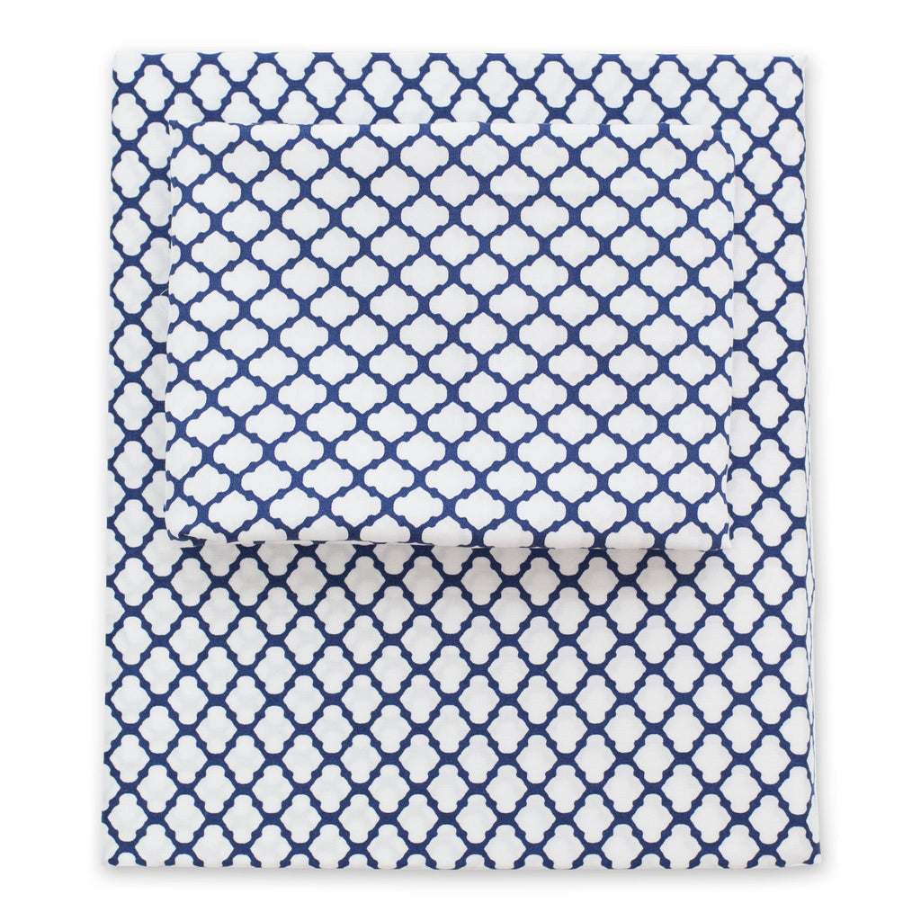 Bed Sheet Set, Blue Cloud (Fitted, Flat, & Cases) for Master Bedrooms, Guest Beds and Daily Use, 6 Size Options image 1