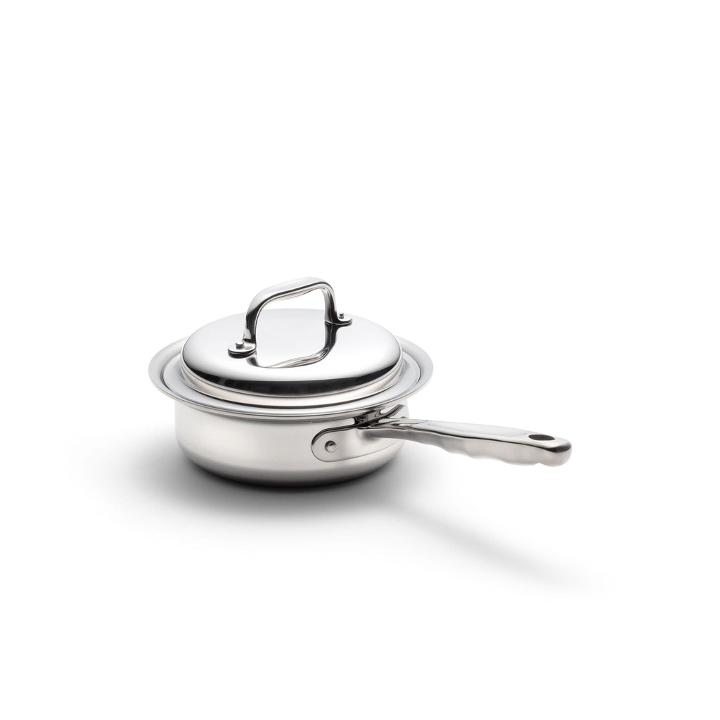 Stainless Steel Saucepan, 1 Quart with Cover, Stainless Steel Construction for Sauces, Grains and Everyday Stovetop Cooking image 1