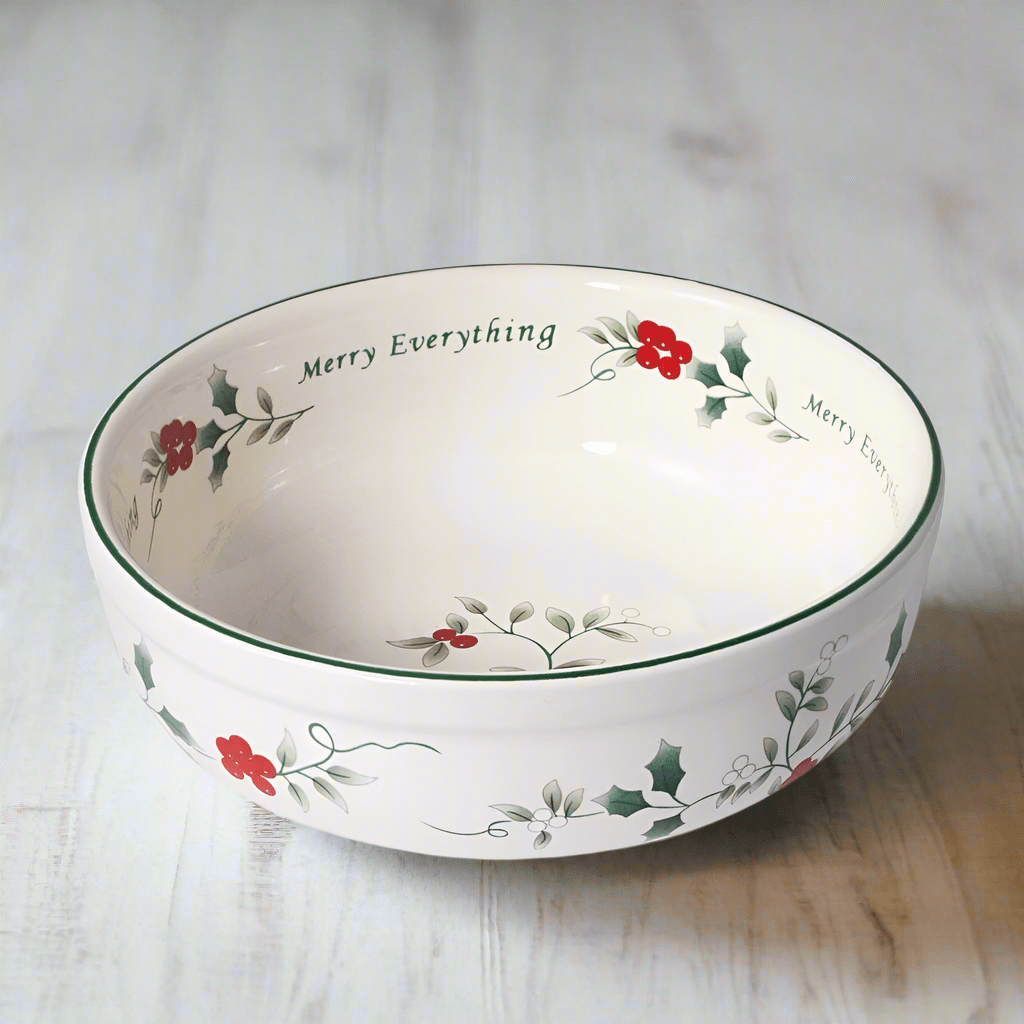 Dinnerware, Winterberry Merry Everything Candy Bowl, Dishwasher-Safe Care for Everyday Meals and Table Settings image 1