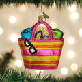 Seasonal Home Decor, Beach Bag Ornament for Holiday Displays, Shelves and Festive Rooms, Designed for Everyday Home Use image 1