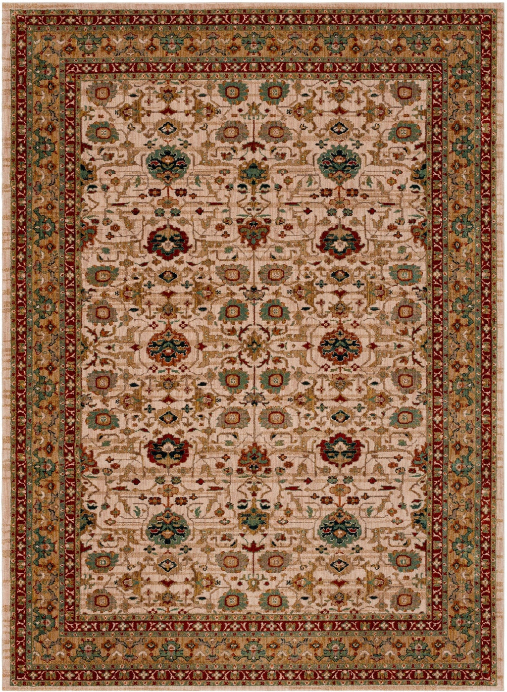 Area Rug, Spice Market Keralam Cream for Living Rooms, Bedrooms and Entryways, 5 Size Options image 1