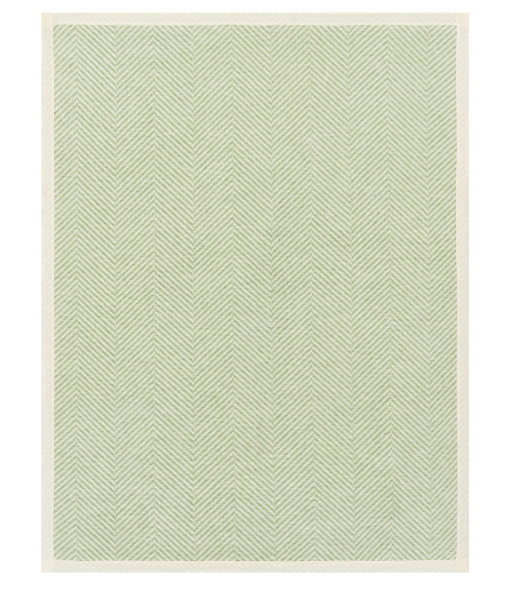 Cozy Throw Blanket, Harborview Herringbone Sprout Green Mini for Sofas, Beds and Relaxing at Home image 1