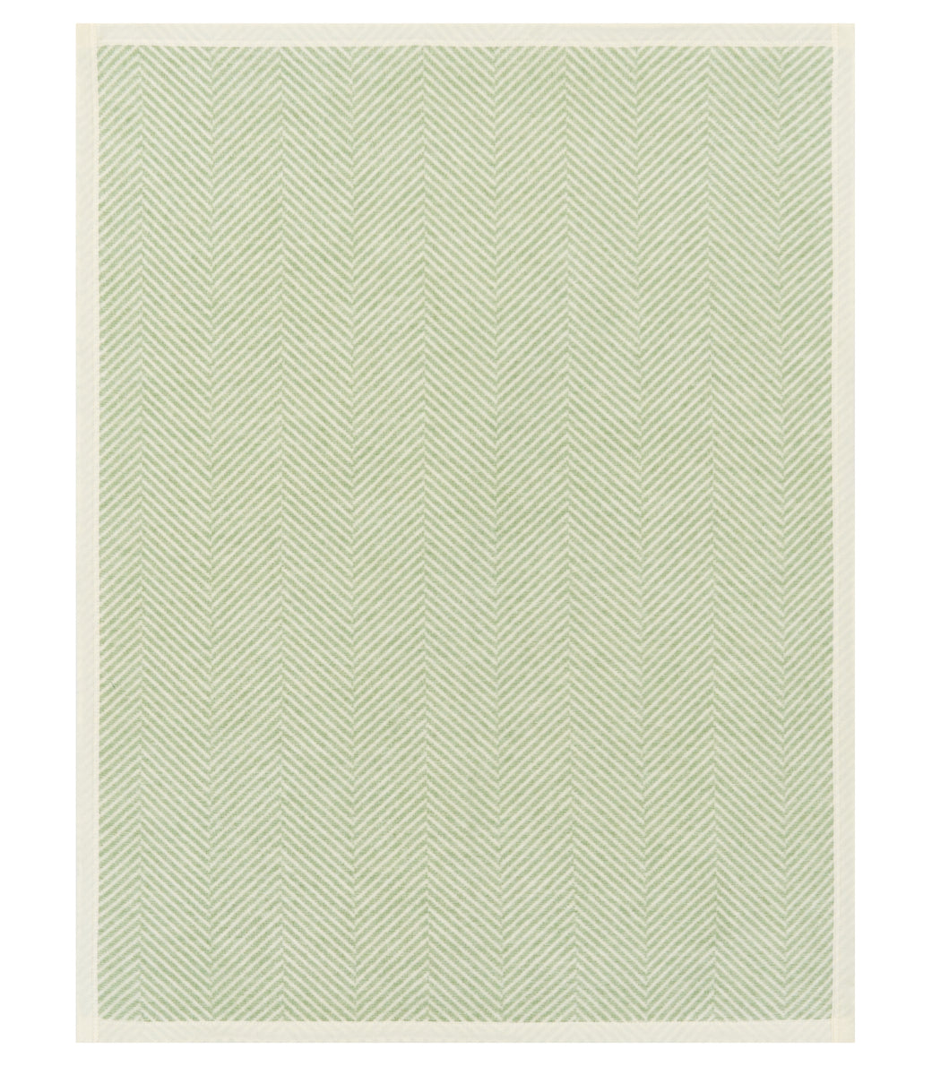 Cozy Throw Blanket, Harborview Herringbone Sprout Green Mini for Sofas, Beds and Relaxing at Home image 1