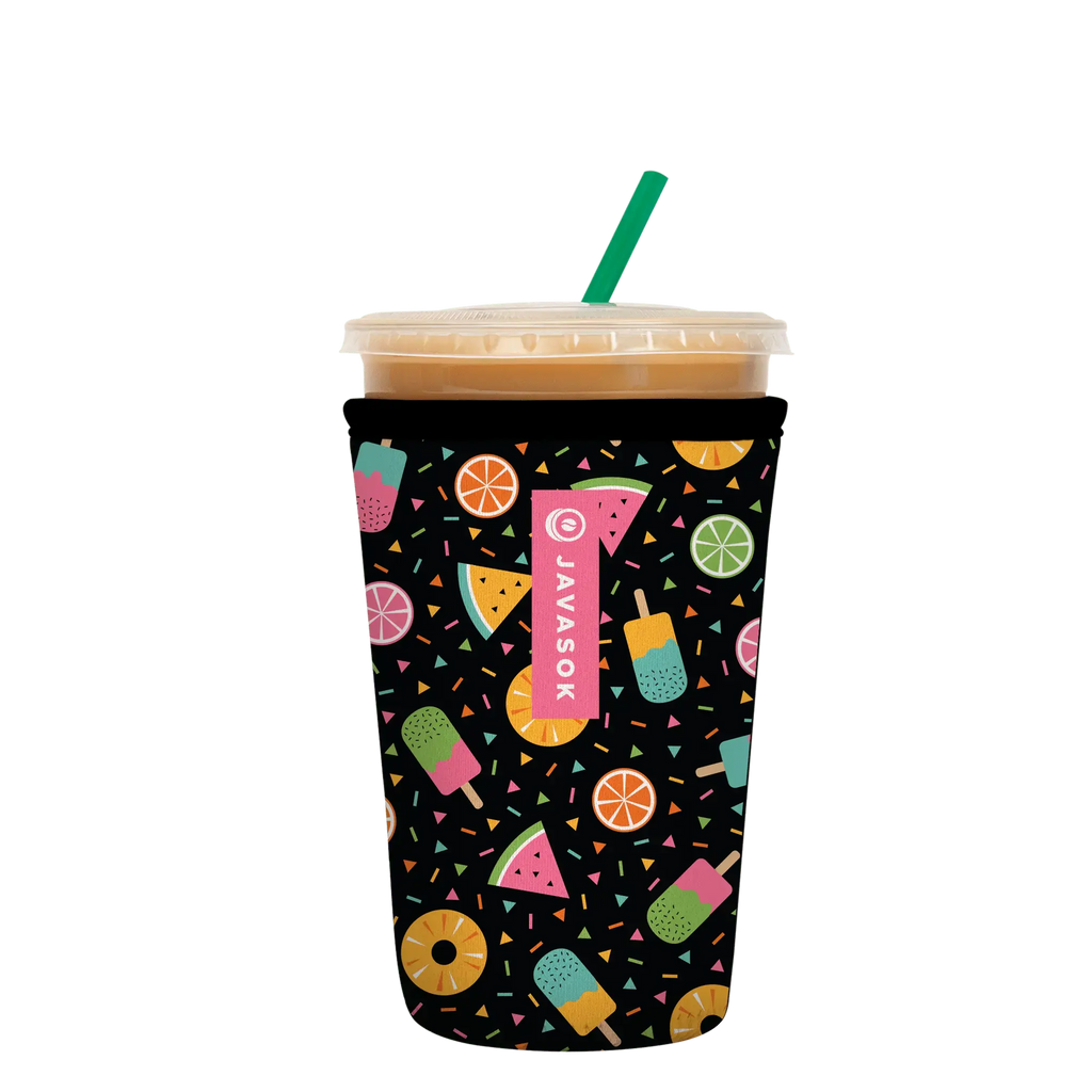 Reusable Cup Sleeve, Summer Sweets, Neoprene Construction for Coffee Cups, Daily Commutes and Dry Hands, 2 Size Options image 1
