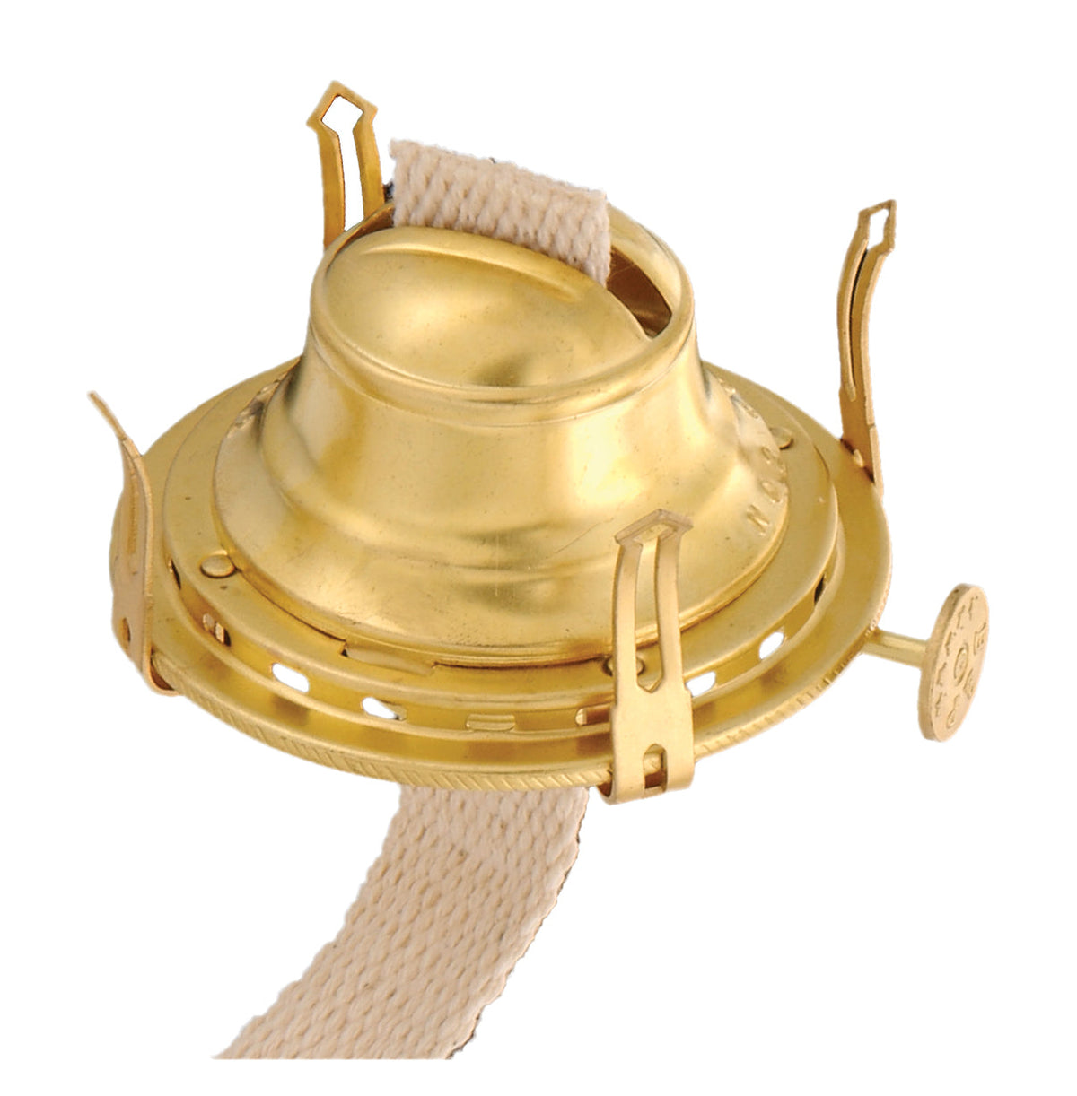 Home Lighting, #2 Solid Brass Queen Anne Oil Burner with Wick for Desks, Side Tables and Warm Room Lighting image 1