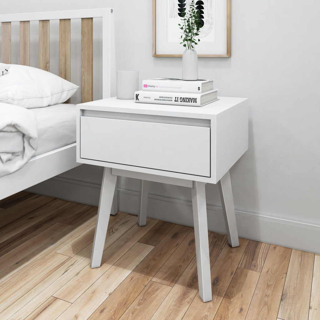 Nightstand, Modern, Solid Wood Construction for Bedside Storage, Bedroom Organization and Guest Rooms, 6 Color Options image 1
