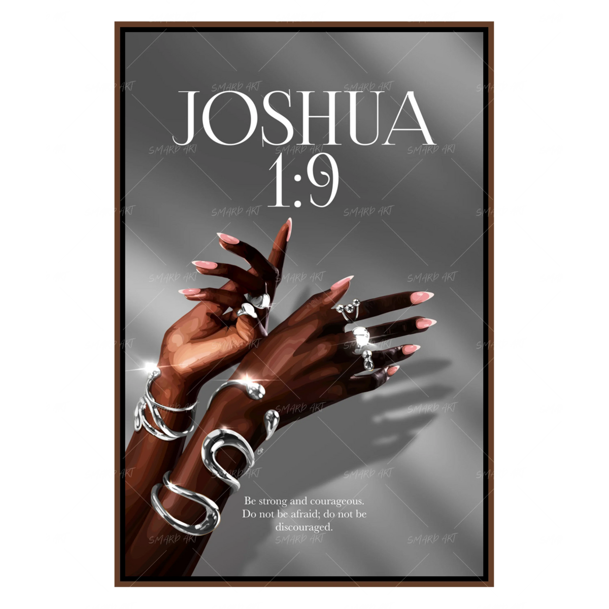 Wall Art Print, Joshua 1:9 for Gallery Walls and Modern Room Decor, 4 Size Options, Designed for Living Rooms, Bedrooms and Home Offices image 1
