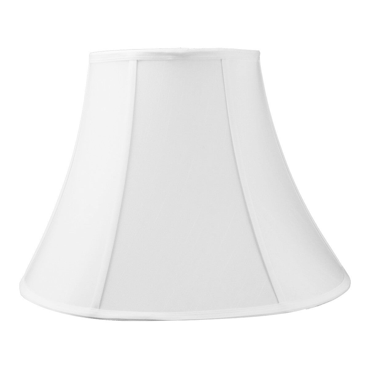 Fabric Lamp Shade, 18"W x 14"H White Bell Shantung for Lamp Replacement, Reading Corners and Living Spaces image 1
