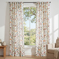 Window Curtain, Hattie Floral Linen Blend Curtains (2 Panels), Breathable Construction for Bedrooms, Living Rooms and Home Privacy image 1