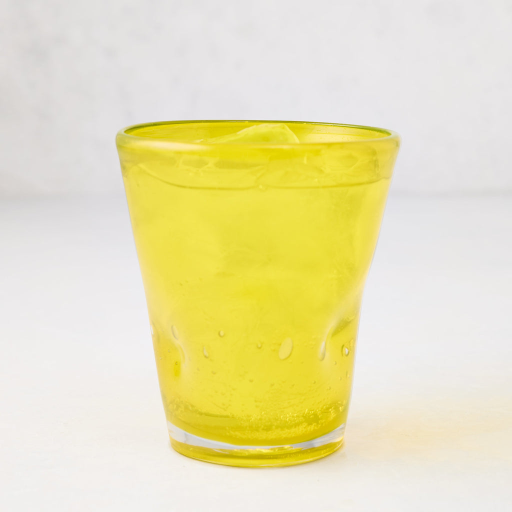 Drinking Glass Set, Yellow Henri 8 oz, Dishwasher-Safe Care for Everyday Drinks, Home and Entertaining image 1