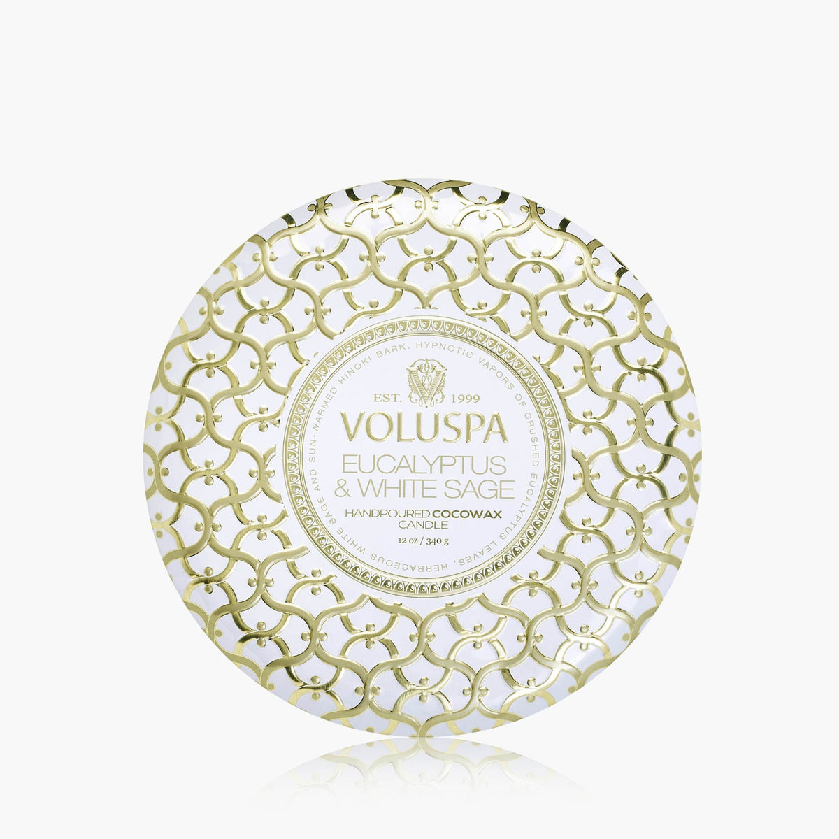 Decorative Candle, Eucalyptus & White Sage 3 Wick Tin for Living Rooms, Bedrooms and Relaxing Evenings image 1