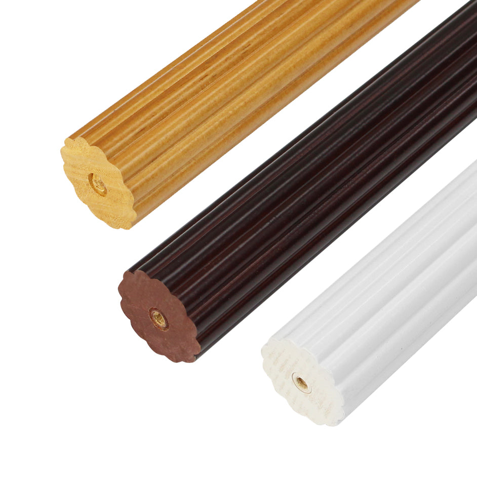 Window Curtain, (4FT & 6FT & 8FT) 1 3 8 in. Wood Single Rod for Windows, Room Styling and Everyday Privacy, 5 Sizes and 3 Colors image 1