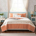 Cozy Throw Blanket, Dawn 6 Piece Cotton Percale Quilt Set, Machine-Washable Care for Sofas, Beds and Relaxing at Home, 2 Sizes and 5 Colors image 1