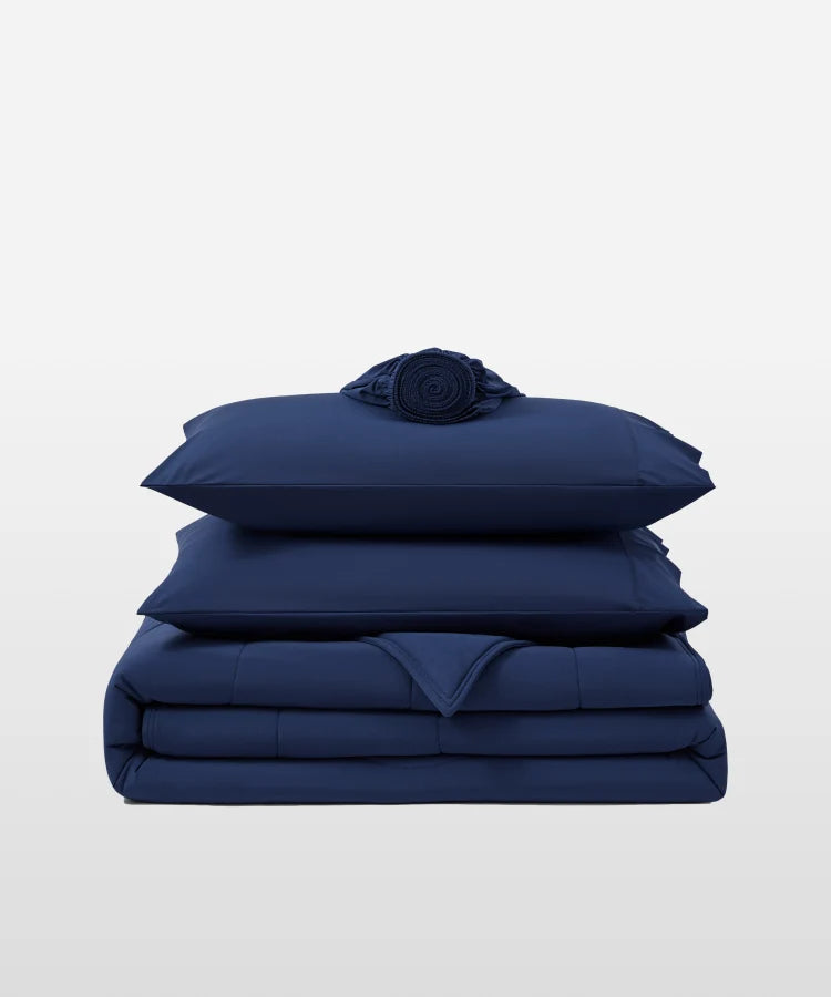Bed Comforter, Cooling Set, Lightweight Design for Year-Round Bedroom Comfort and Restful Sleep, 2 Sizes and 4 Colors image 1