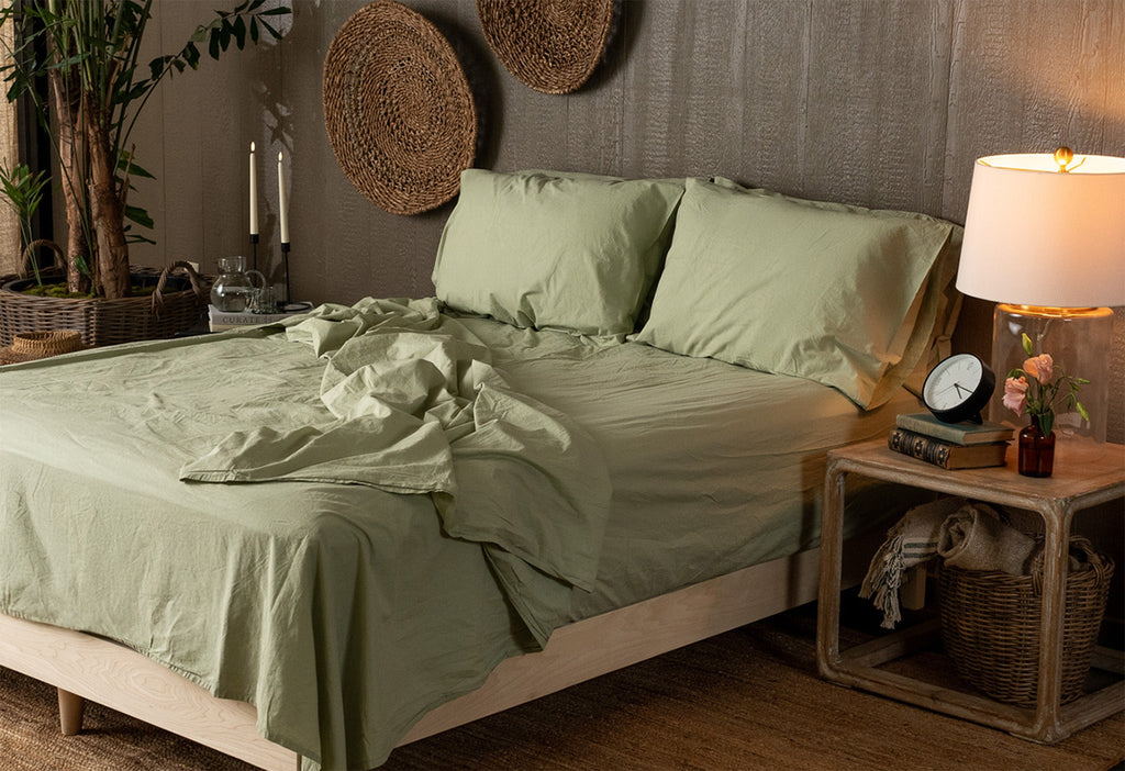 Pillowcase Set, Crinkle Percale Organic Cotton, Breathable Construction for Everyday Bedding and Bedroom Refreshes, 2 Sizes and 5 Colors image 1