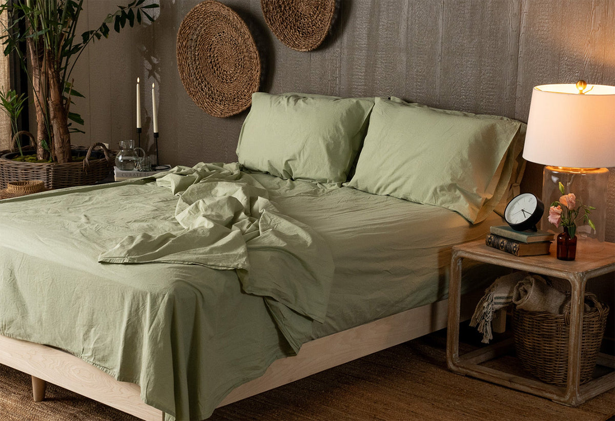 Pillowcase Set, Crinkle Percale Organic Cotton, Breathable Construction for Everyday Bedding and Bedroom Refreshes, 2 Sizes and 5 Colors image 1