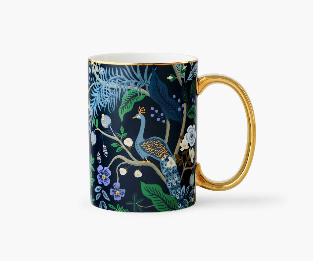 Coffee Mug, Porcelain Peacock for Everyday Drinks, Home and Entertaining, Designed for Kitchen Tables, Workspaces and Daily Hydration image 1