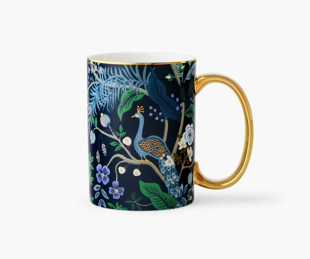 Coffee Mug, Porcelain Peacock for Everyday Drinks, Home and Entertaining, Designed for Kitchen Tables, Workspaces and Daily Hydration image 1