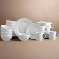 Dinnerware, Sylvia 32 Piece Set, Service for 8, Porcelain Construction, Dishwasher-Safe Care for Everyday Meals and Table Settings image 1