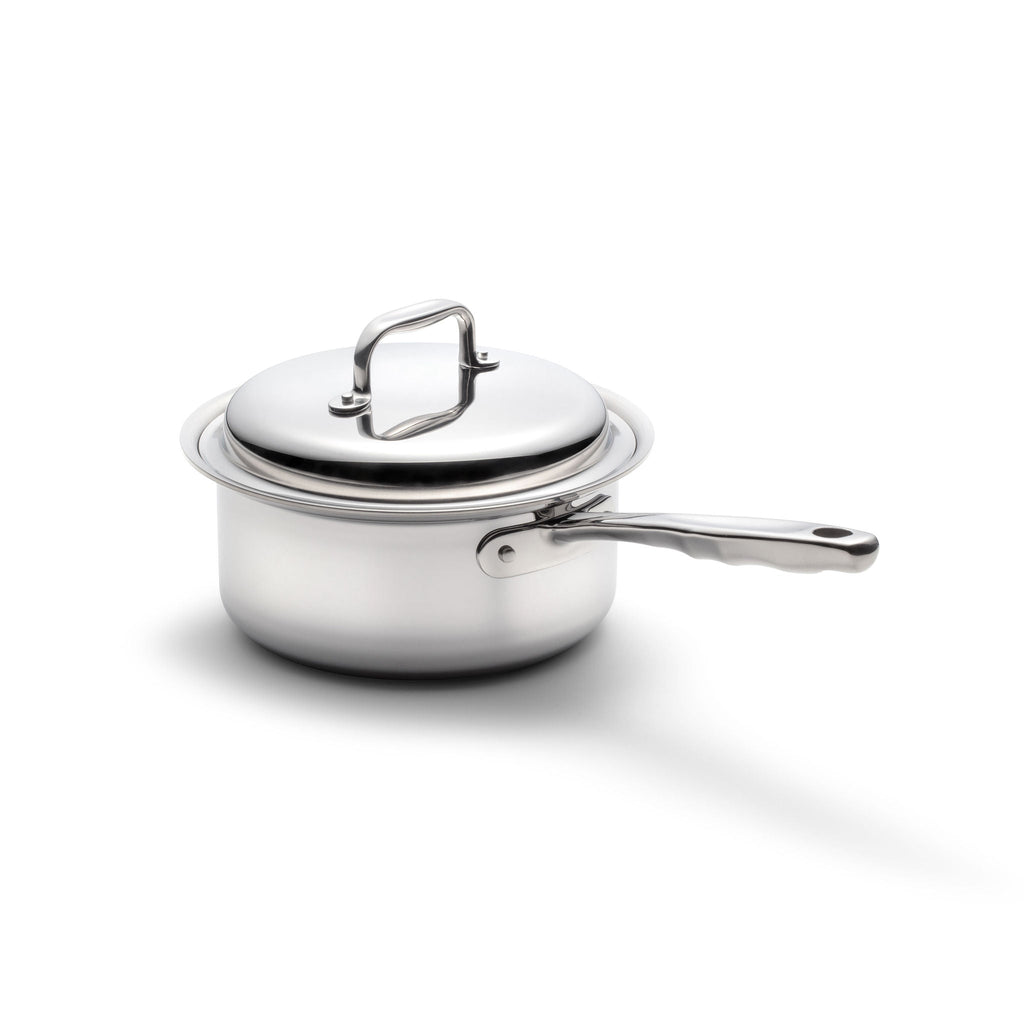 Stainless Steel Saucepan, 3 Quart with Cover, Stainless Steel Construction for Simmering, Reheating and Daily Meal Prep image 1