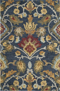 Area Rug, Blossom 402 Navy Multi for Living Rooms, Bedrooms and Entryways, 16 Size Options image 1