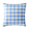 Decorative Pillow Cover Set, Porcelain Plaid in Silk for Bedroom Styling and Living Room Decor, 3 Size Options image 1