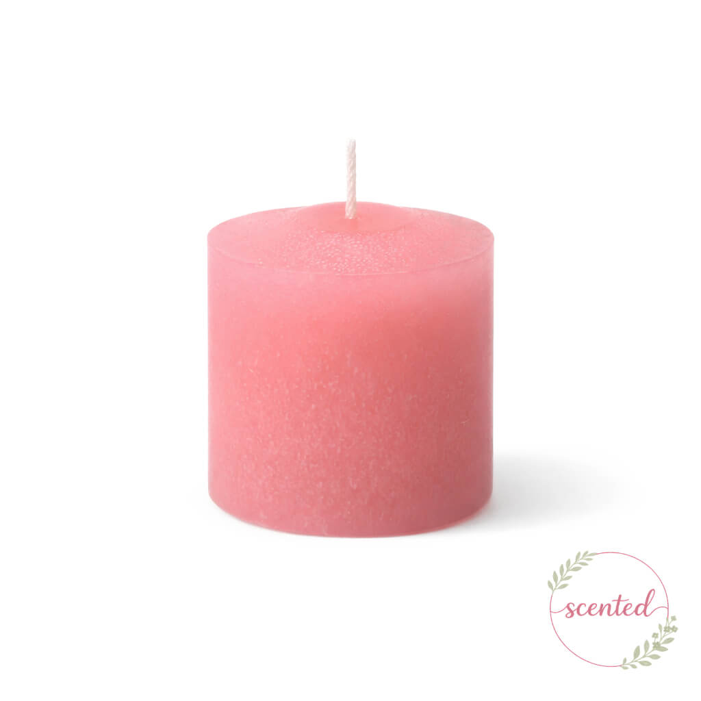 Votive Candle Set, Pink Gardenia Scented 10 Hour 12 Pack, Cotton Wicks for Tabletop Candle Displays and Home Decorating image 1