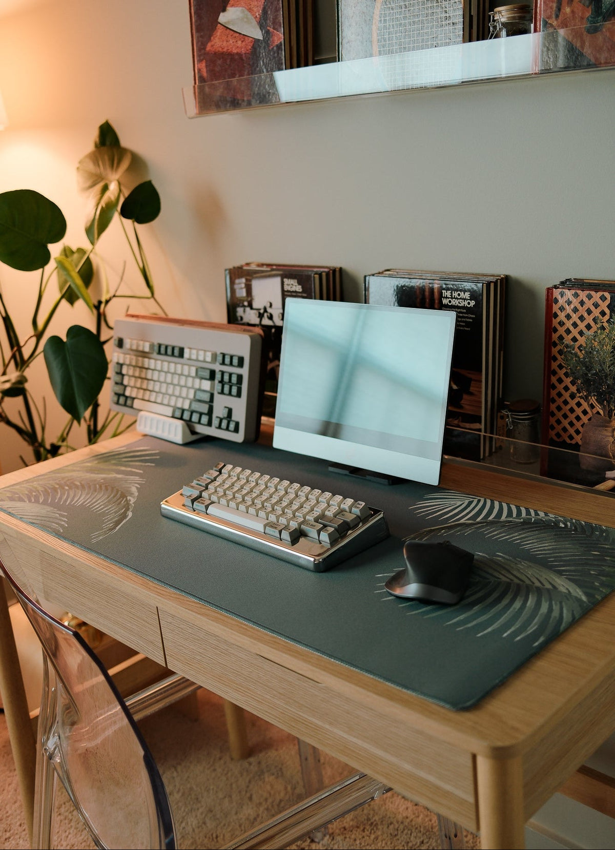 Desk Mat, Botanical Deskpad for Home Offices, Gaming and Daily Computer Work, 2 Color Options image 1