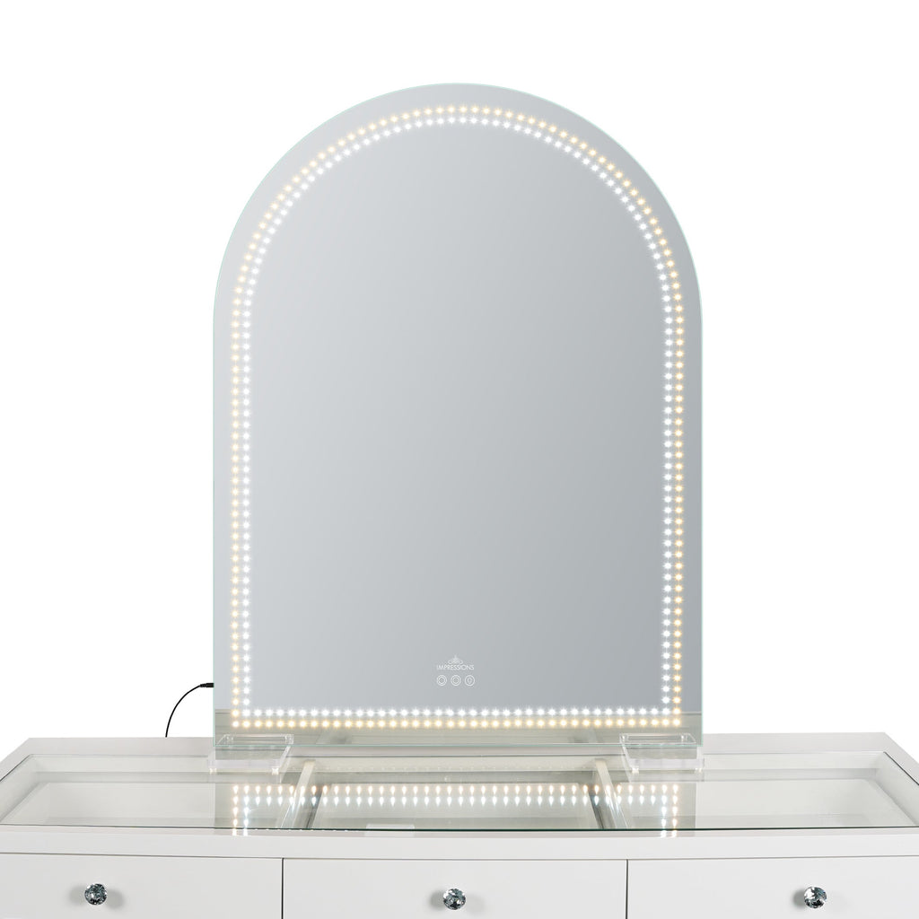 Vanity Mirror, Stage Lite Arch XL, Lightweight Design for Dressing Tables, Makeup Routines and Bedroom Vanities, 2 Style Options image 1