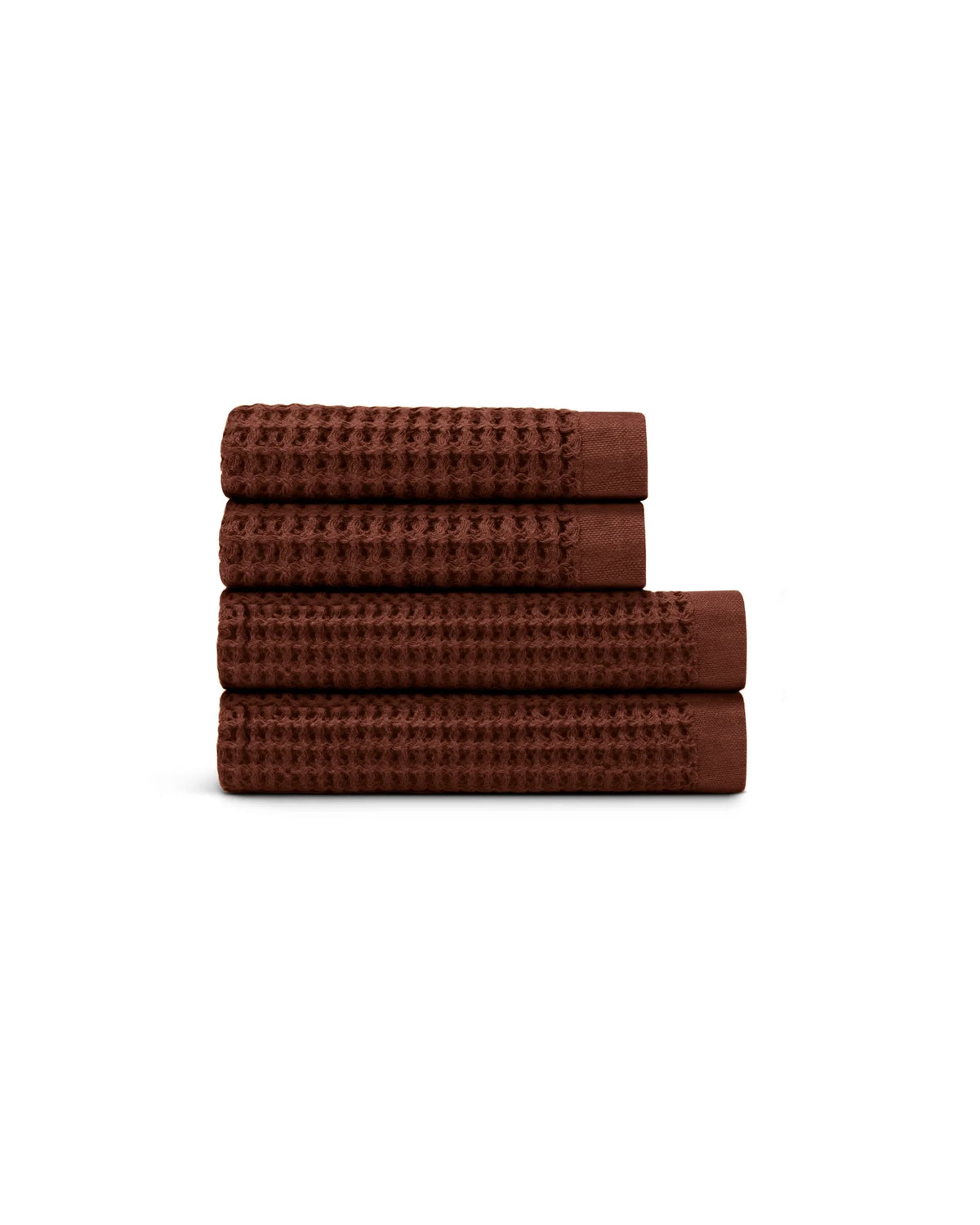 Bath Towel Set, Supima Waffle 4pc Bundle for Home Bathrooms and Everyday Care, 13 Color Options image 1