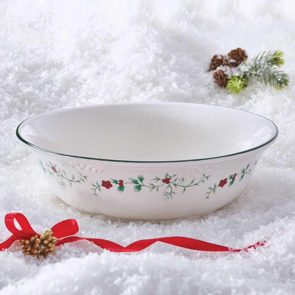 Dinnerware, Winterberry Round Serve Bowl, Dishwasher-Safe Care for Everyday Meals and Table Settings image 1
