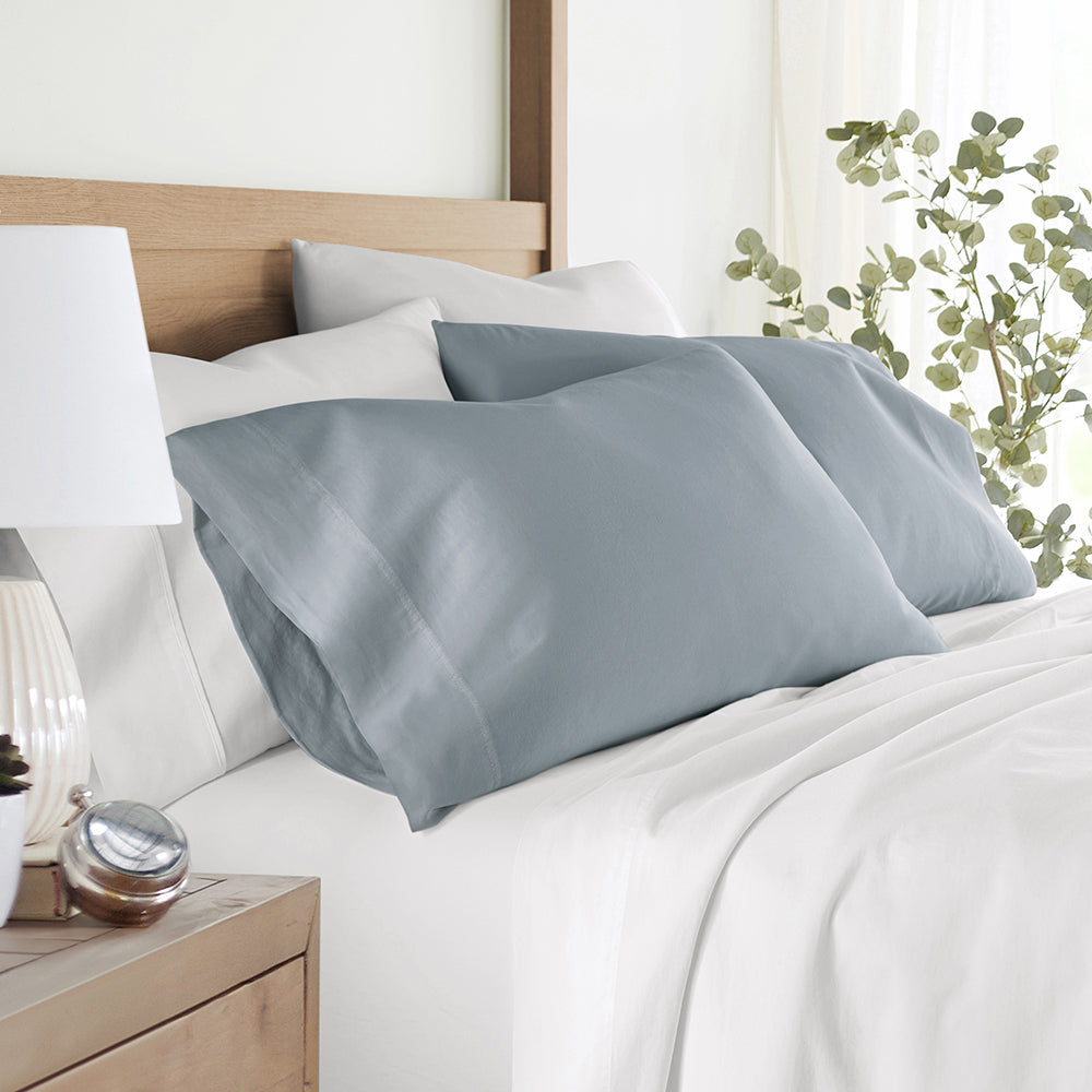 Pillowcase Set, 100% Cotton Long Staple for Guest Rooms and Daily Bedroom Comfort, 2 Sizes and 6 Colors image 1