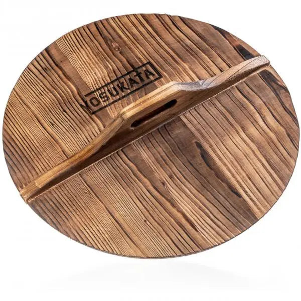 Stainless Steel Wok, 14" Carbonized Wooden Lid, Lightweight Design for Vegetables, Noodles and High-Heat Stovetop Cooking image 1