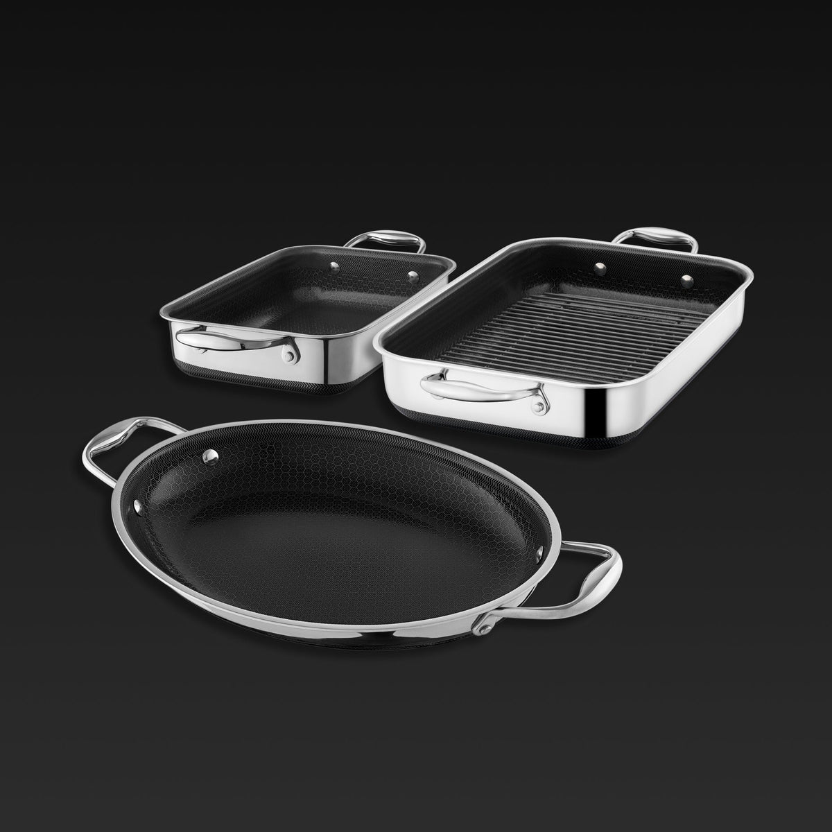 Bake & Roast Pan, Hybrid Roasting Set, 4 pc for Family Meals, Sheet Pan Recipes and Daily Kitchen Prep image 1
