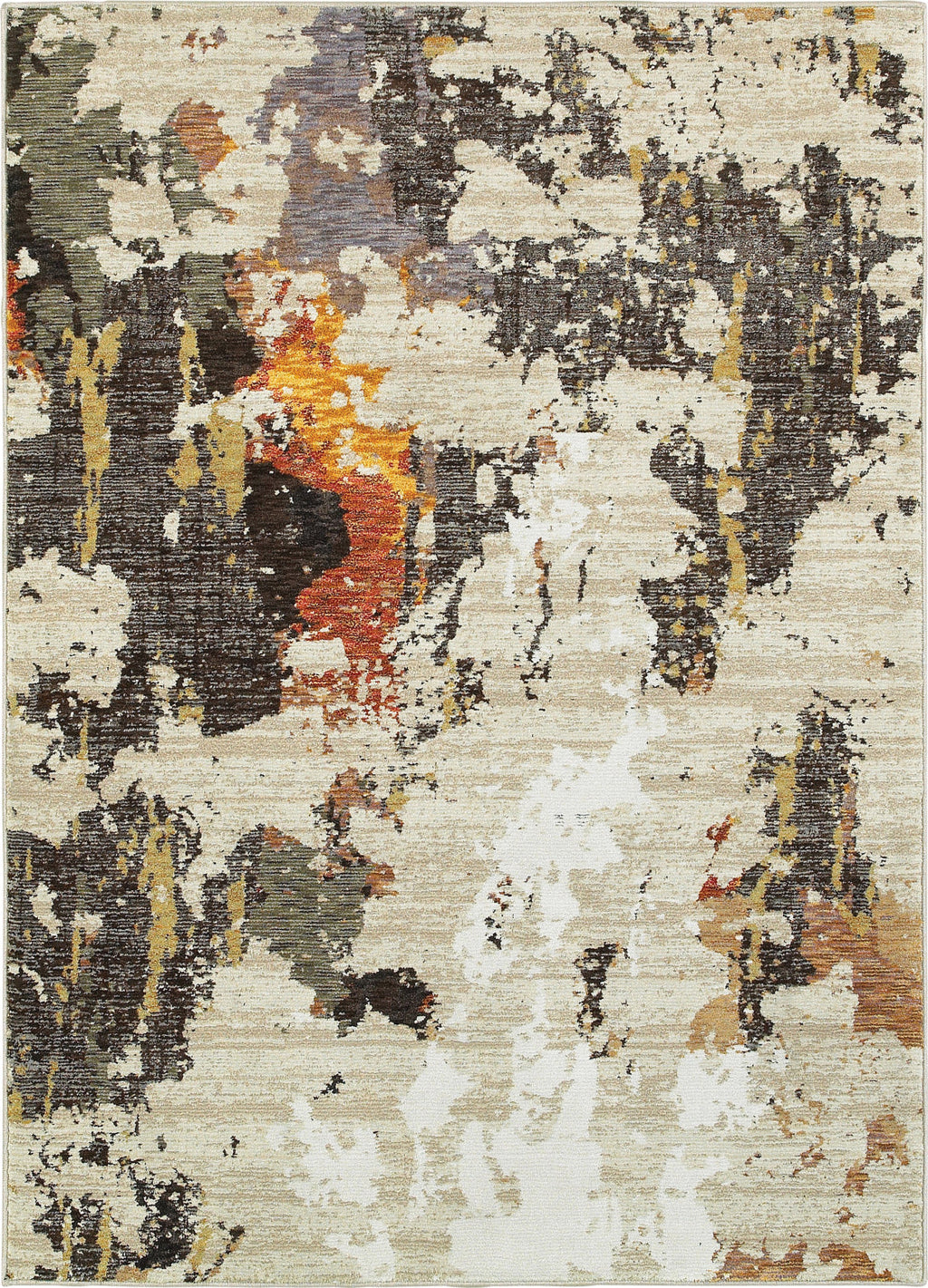 Area Rug, Evolution 7770J Beige Charcoal for Hallways, Dining Spaces and Home Decor, 11 Size Options image 1