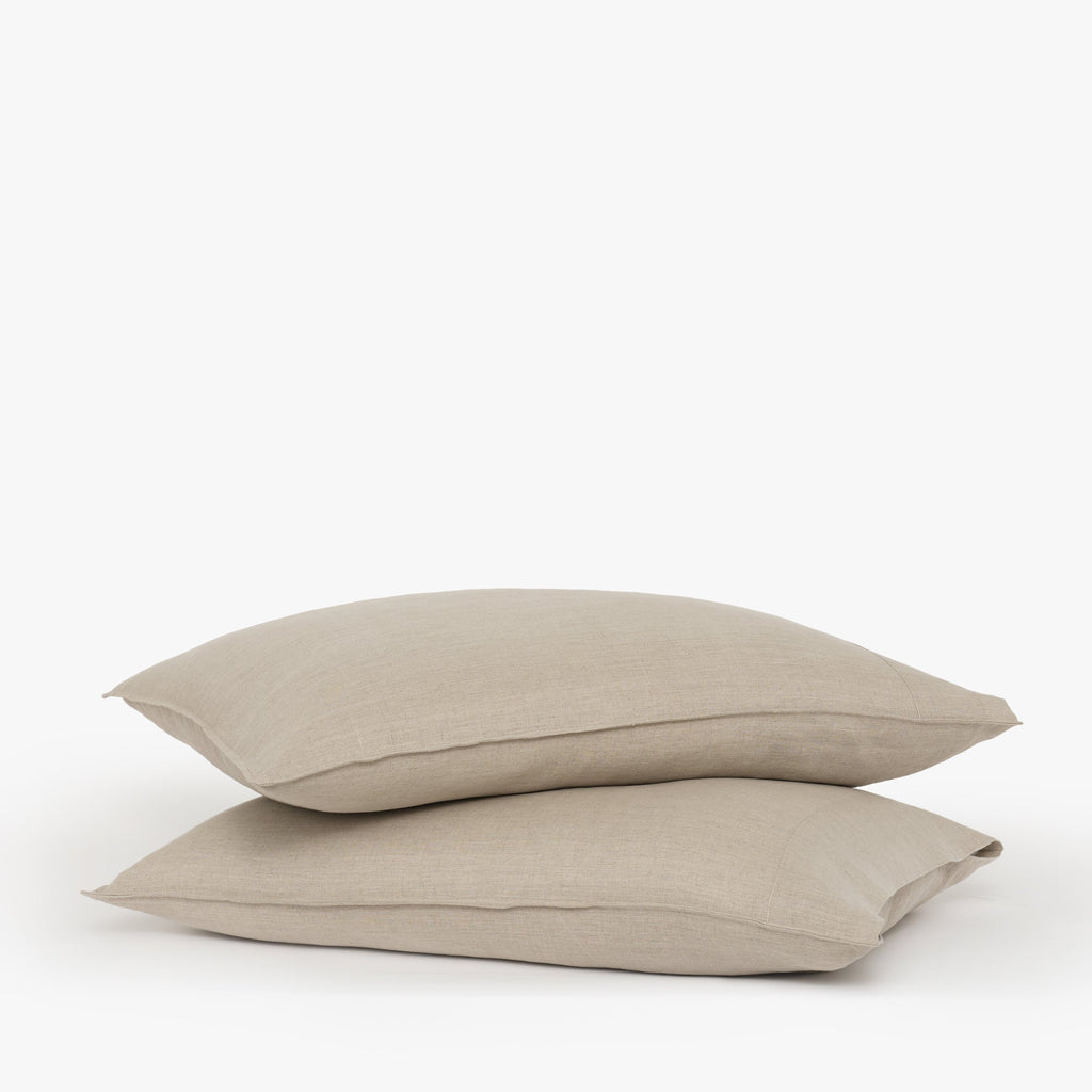 Pillowcase, Belgian Linen, Breathable Construction for Guest Rooms and Daily Bedroom Comfort image 1