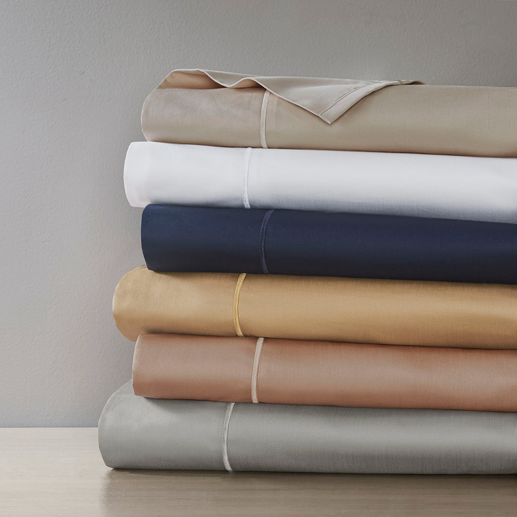 Bed Sheet Set, 600 Thread Count Pima Cotton Pima Cotton, Machine-Washable Care for Everyday Bedroom Comfort and Guest Rooms image 1