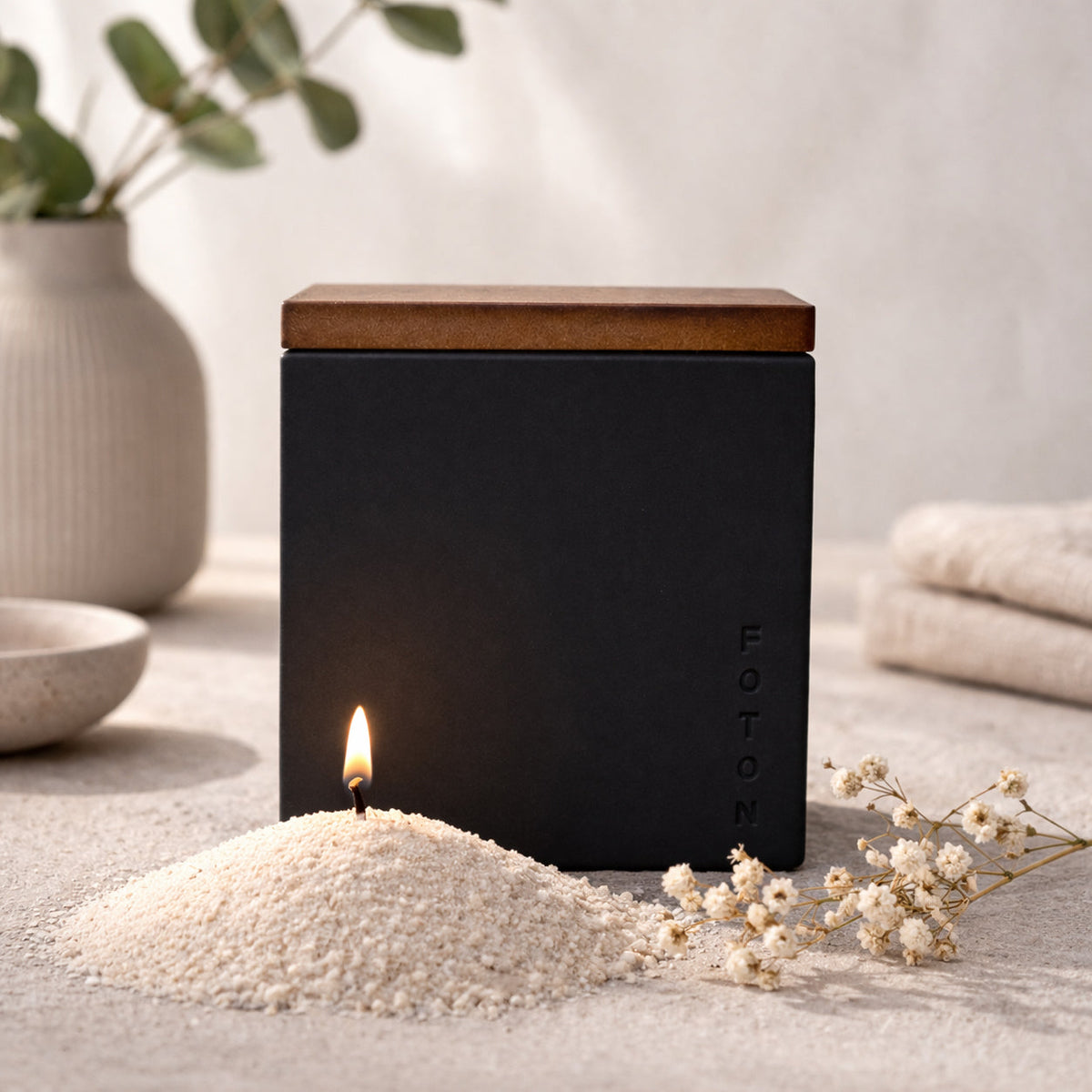 Decorative Candle, Le Cube LIMITED EDITION for Living Rooms, Bedrooms and Relaxing Evenings, 4 Scent Options image 1