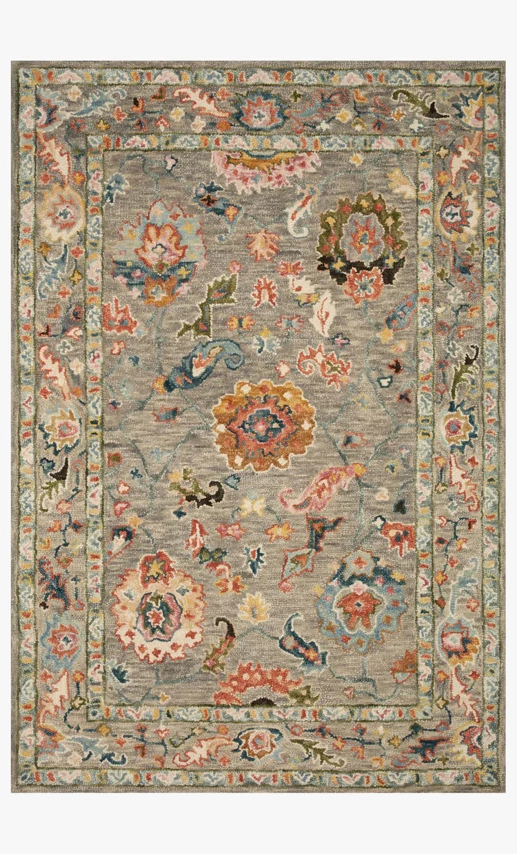 Area Rug, Padma PMA 01 Grey Multi for Hallways, Dining Spaces and Home Decor, 12 Size Options image 1