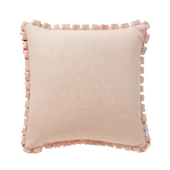 Decorative Pillow Cover Set, Beth Box Pleat in Peach for Sofas, Beds and Living Room Accents, 2 Size Options image 1