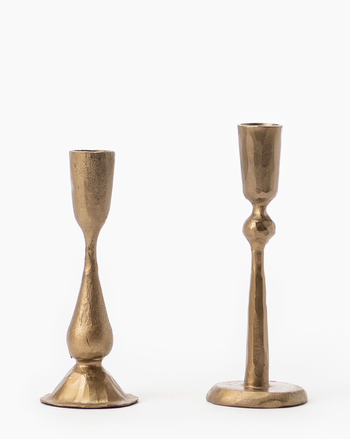 Candle Holder, Antique Brass Taper for Tabletop Candle Displays, Mantels and Entryway Decor, 2 Size Options image 1