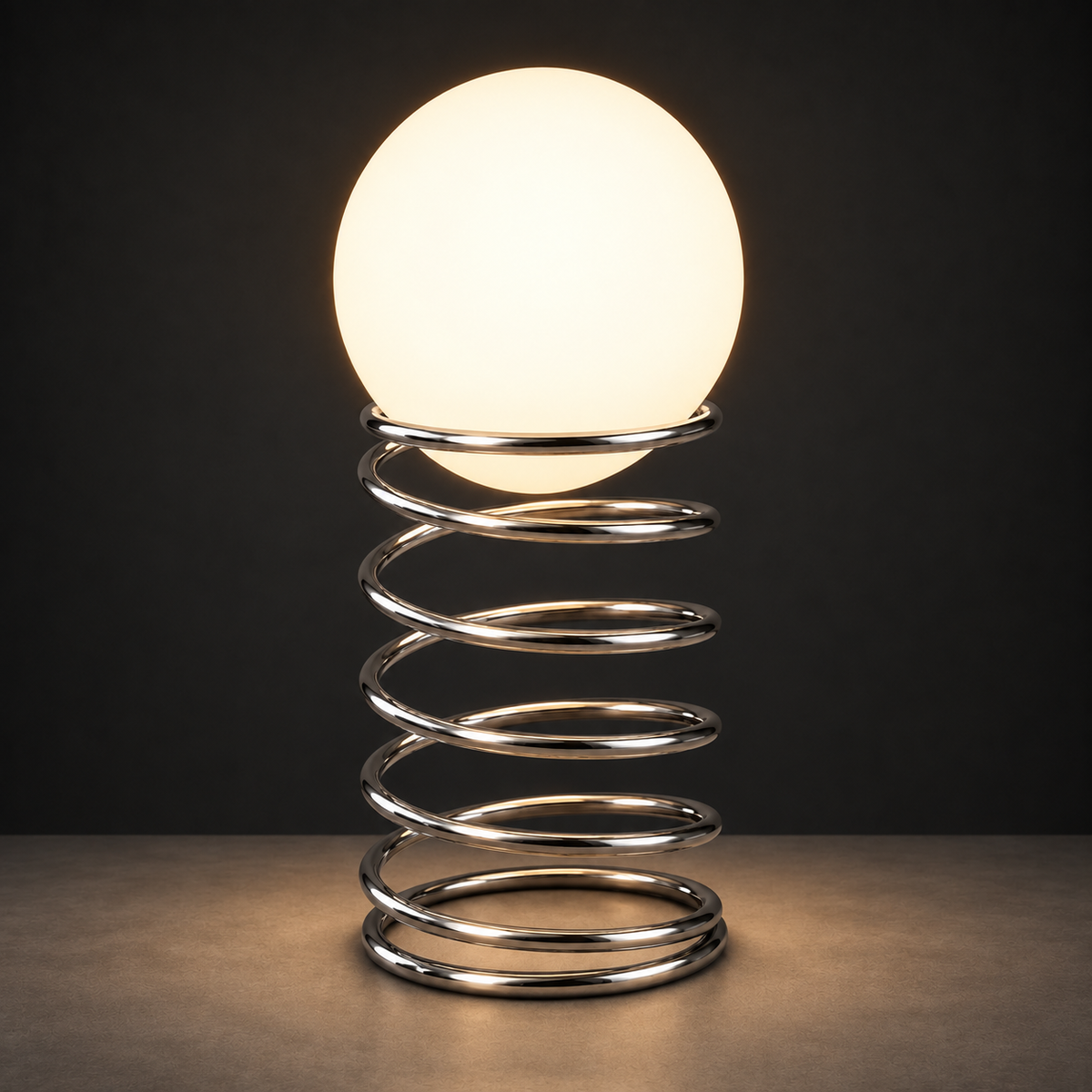 Portable Table Lamp, Spiral Spring for Desks, Side Tables and Warm Room Lighting, 2 Color Options image 1