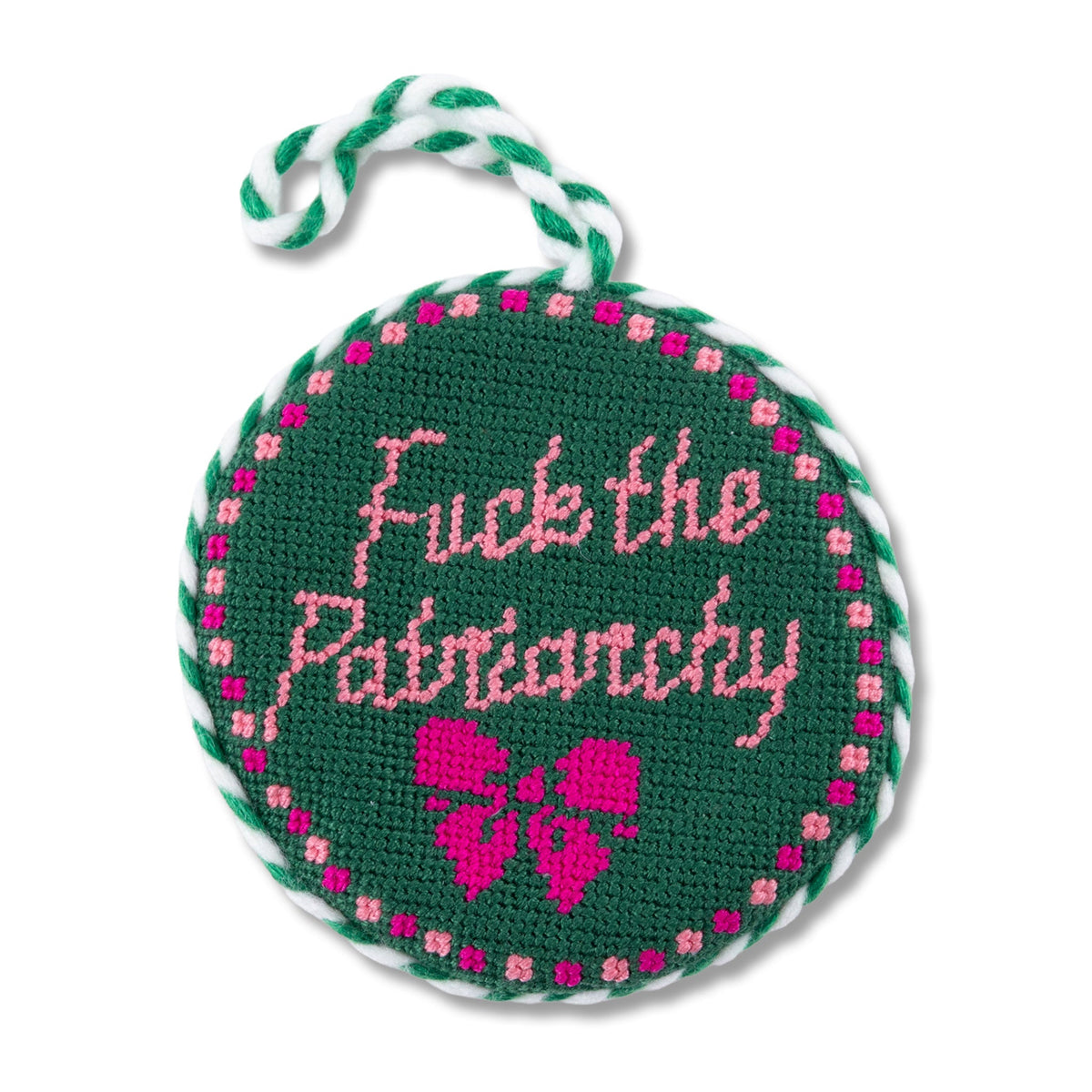 Seasonal Home Decor, Needlepoint Ornament Patriarchy for Holiday Displays, Shelves and Festive Rooms image 1