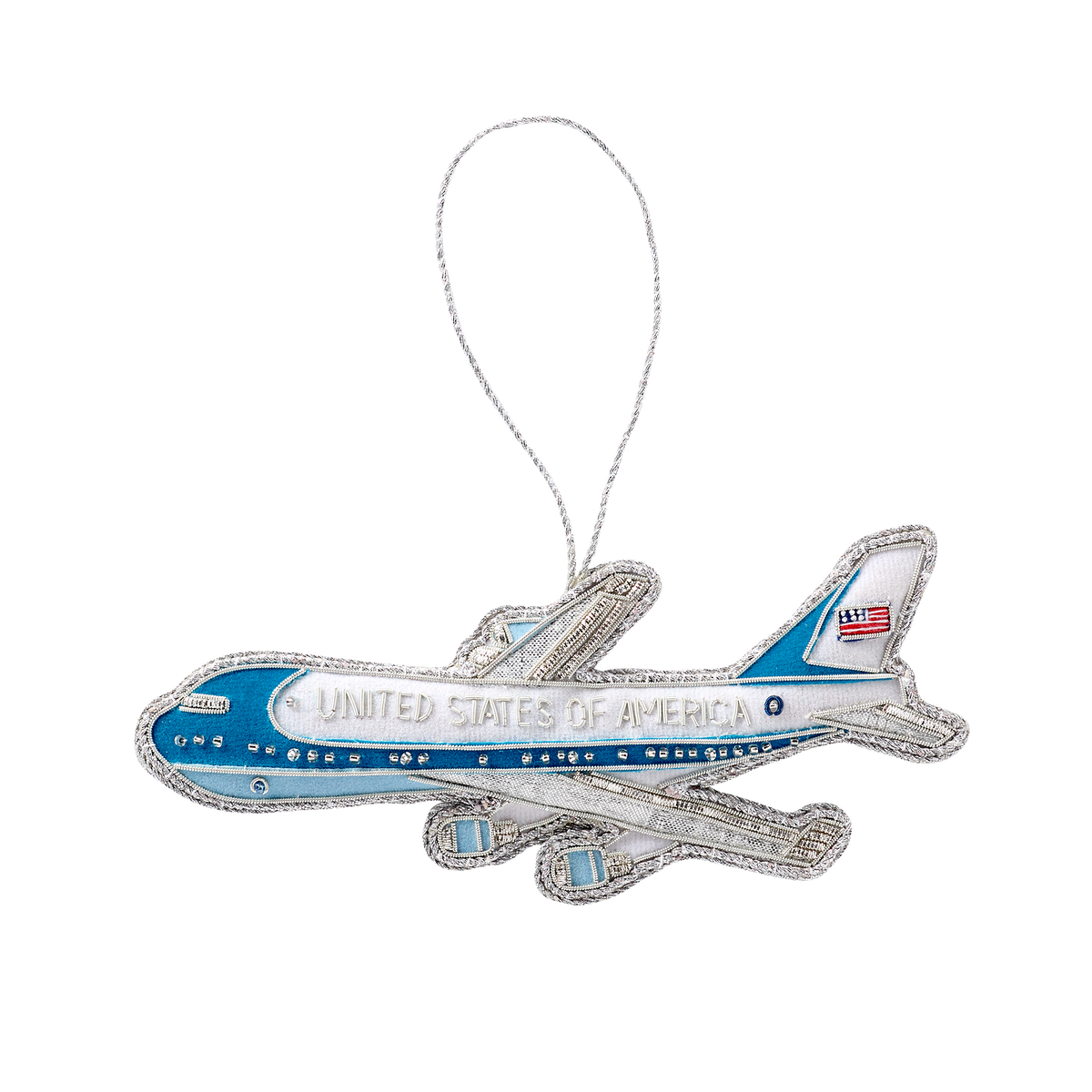 Seasonal Home Decor, Air Force One Felt Ornament for Holiday Displays, Shelves and Festive Rooms image 1