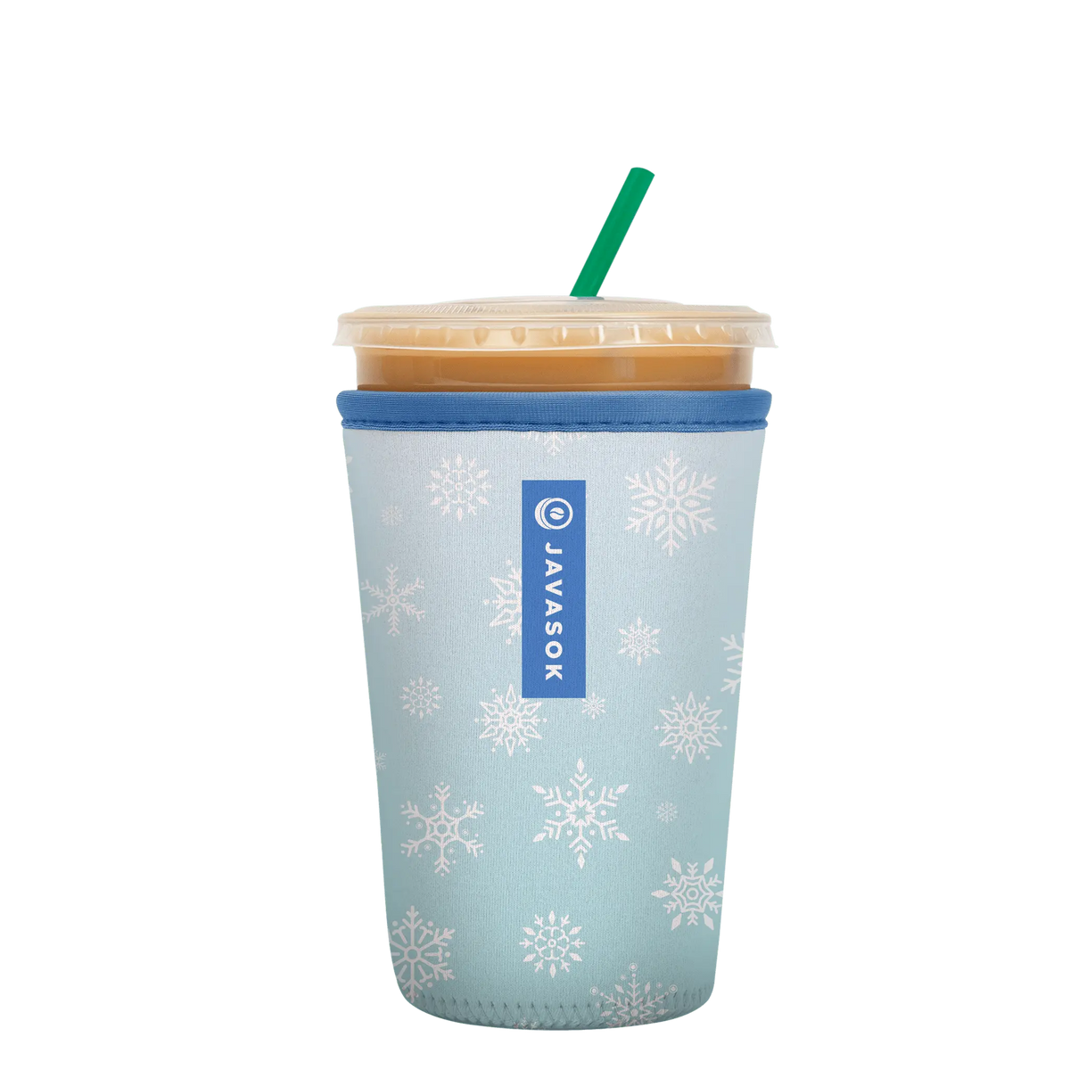 Reusable Cup Sleeve, Let It Snow, Neoprene Construction for Iced Coffee, Cold Drinks and Condensation Control image 1